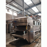 Laveuse de bouteilles pac cb 12-1-r-6.5 avec convoyeur, rinceuse et chaudière à vapeur