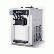 Leevot machine à glace italienne soft professionnelle BQL-928T - 1650W - 18-28L/h - 3 becs - modèle de comptoir - inox - BQL-928T-220V