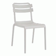 Pack 4 chaises empilables Supra-tek polypropylène 74x64x80cm blanc
