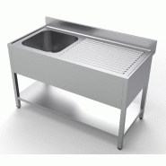Plonge inox profondeur 700 étagère 1 à gauche 1400 - P7333.0840
