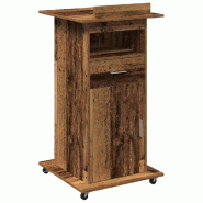 Podium avec roue Bois ancien 55 x 55 x 107 cm Bois d'ingénierie Modèle Vega Master Advance - 8721158790286