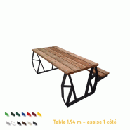 Table pique-nique KOMPOSE - Table 194 cm assise 1 côté