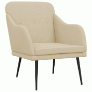 VidaXL Fauteuil Crème 63x76x80 cm Tissu Modèle Vega ProDesk Horizon - 351480
