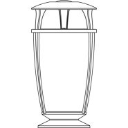 2277.002 - Poubelles Idesia - Neri - 75 L - Aluminium moulé et acier galvanisé 2277.002 - Poubelles Idesia - Neri - 75 L - Aluminium moulé et acier galvanisé