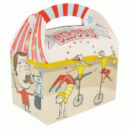 Boîte menu enfant carton Circus 17x16x10cm - par 300