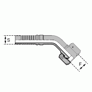 Embouts BSPP Série cylindrique BSPP DKOR - Cône 60° - Filetage Withworth - Femelle - 45° (DKOR45) - SFBSPO40302