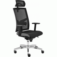Fauteuil de bureau contemporain en PU noir Octavio - noir 3665367124744
