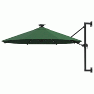 Helloshop26 - Parasol mural avec mât métallique et led 300 cm vert 02_0008697 - vert métal 3000463647764