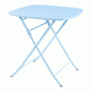 Helloshop26 - Table de jardin pliante 71 x 70 x 70 cm bleu ciel 03_0011038 - bleu 3000225543273