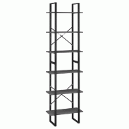 Lot de 2 étagères de rangement 60 x 30 x 210 cm aggloméré gris 02_0000663 - gris métal 3000069911535