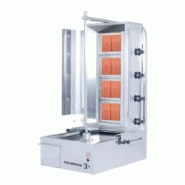 Machine à kebab 4 feux Gaz avec volet PREMIUM / GOLDINOX - gris inox 3701770822386 Machine à kebab 4 feux Gaz avec volet PREMIUM / GOLDINOX - gris inox 3701770822386