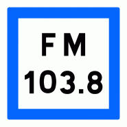 Panneau services fréquence d'émission d'une station de radiodiffusion CE22 Panneau services fréquence d'émission d'une station de radiodiffusion CE22