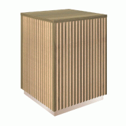 Podium haut Vertigo T01 MDF naturel et olivier 45x45x60cm