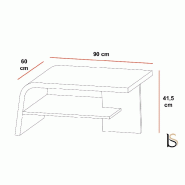Table basse design Larus - Dellarovere - Noyer