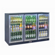 Arrière bar positif 3 portes vitrées battantes inox extérieur en ac... - PBDS-310