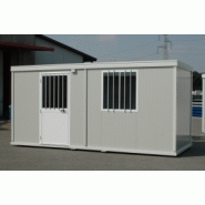 Bungalow de chantier eco1z / monobloc / bureau / vestiaire / ossature en métal / isolé