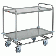 Diamond - Chariot de service 2 niveaux - réf. CS2/100S - gris inox AKS-CS2/100S