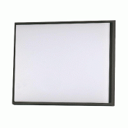 Fabas Luce Plafonnier Led Carré Desdy 30 W 3000 K Ip54, Structure En Aluminium Et Polycarbonate Noir, 300 X 300 X 50 Mm, Code Produit 3314-65-101 - n