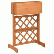 Helloshop26 - Jardinière à treillis de jardin 45 x 30 x 74 cm bois de sapin 02_0000877 - 3000072121532 Helloshop26 - Jardinière à treillis de jardin 45 x 30 x 74 cm bois de sapin 02_0000877 - 3000072121532