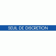 Marquage sol vinyl plastifié - seuil de discrétion 100x10 cm - Bleu et Blanc - PVC