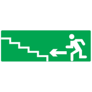 Panneaux adhésifs 330x200 mm secours évacuation - ADPNG-TL10/MESG_0