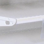 Porte-étiquette basculant 1330 mm - translucide, plastique