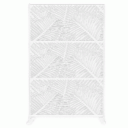 RATTATAN Panneau décoratif en métal,cloison séparatrice d’extérieur ou d’intérieur,panneau brise-vue,paravent en acier,design moderne-Blanc/F RATTATAN Panneau décoratif en métal,cloison séparatrice d’extérieur ou d’intérieur,panneau brise-vue,paravent en acier,design moderne-Blanc/F