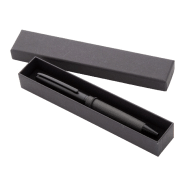 Stylo à bille twist en métal - Corps en PU avec parties noires - Encre bleue - Avec boîte cadeau noire Stylo à bille twist en métal - Corps en PU avec parties noires - Encre bleue - Avec boîte cadeau noire