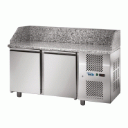 Table à pizza GN1/1 Dessus granit 1610x750mm 2 portes 210L SOFRACOLD Sofraca