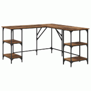 VidaXL Bureau Bois Ancien 139 x 139 x 75 cm Bois d'ingénierie Modèle Orion Terrasse - 882868