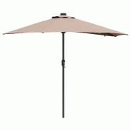 VidaXL Parasol de jardin Taupe 294 x 150 x 223 cm Polyester et Acier Modèle Solis Prestige - 42003262