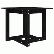 VidaXL Table basse Noir 50x50x45 cm Bois massif de pin Modèle Terrasse Upsilon Plus - 822176