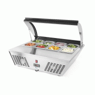 Vitrine de table à salade réfrigérée 8xGN1/6 positive 67L HENDI