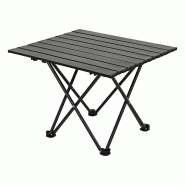 WellHome - Table pliante en métal coloris noir 56x40x46 cm - multi-matériau WH15373