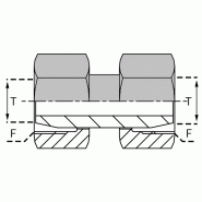 Adaptateurs Pré-serti - Femelle/Femelle - FUFTPR0606 - UFT 06S/06S PRESS - 6.0mm - Filetage 14X150