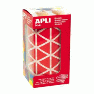 Apli 2832 gommettes triangulaires, 20x20x20 mm, en rouleau, coloris rouge - 8410782048695