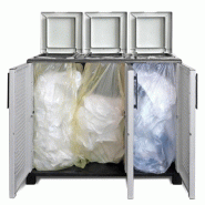 ArtPlast - Armoire de recyclage 102 x 37 x 90 cm anthracite - Collection FAMILLE - gris plastique polypropylène CA1666