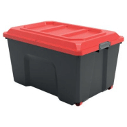 Bac de rangement à roulettes Sundis 135 L rouge et noir Bac de rangement à roulettes Sundis 135 L rouge et noir