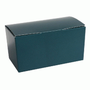 Ballotin bleu canard mat intérieur or fermeture à pattes carton 250g - par 25
