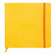 Carnet souple Rhodiarama jonquille A5, 160p./80 feuilles ivoire 90 g/m², ligné - jaune 117416C
