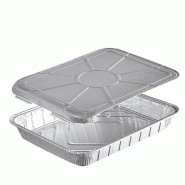 COMBO NOVATRAY THERMO - 1 Compartiment (930ml) - Alu +Couvercle Alu (H: 30+12=42mm) - KPCT930