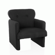 Fauteuil lounge / Canapé une place CARIPITO Tissu noir hjh LIVING - noir polyester 736521 Fauteuil lounge / Canapé une place CARIPITO Tissu noir hjh LIVING - noir polyester 736521