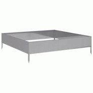 Helloshop26 - Jardinière bac lit surélevé plantes fleurs terrasse jardin de jardin 100 x 100 x 26 cm acier inoxydable Argent 02_0039276 - 300021845 Helloshop26 - Jardinière bac lit surélevé plantes fleurs terrasse jardin de jardin 100 x 100 x 26 cm acier inoxydable Argent 02_0039276 - 300021845