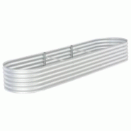 Helloshop26 - Jardinière lit surélevé plantes fleurs jardin 320 x 80 x 44 cm acier galvanisé argenté 02_0001045 - 3000073921537 Helloshop26 - Jardinière lit surélevé plantes fleurs jardin 320 x 80 x 44 cm acier galvanisé argenté 02_0001045 - 3000073921537