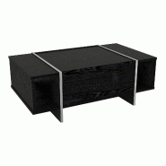 Helloshop26 - Table basse console d'appoint noir argent 104 x 60 x 38 cm 03_0010864 - 3000225448769