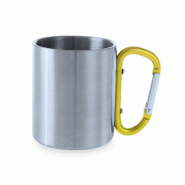 Lot de 2 tasses noires en acier inoxydable à double paroi - jaune inox 8412536806124
