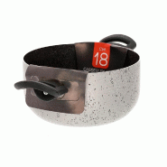 Mamù JANE2CAS2MXXXX18 Plat à four antiadhésif en aluminium avec deux poignées, 18 cm - gris aluminium JANE2CAS2MXXXX18