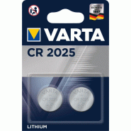 Pile bouton au lithium Varta 2025 CR 2025 3V - Blister de 2 - argenté 6025101402