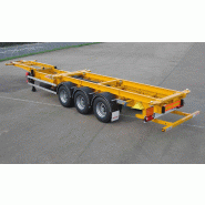 Remorque porte-container lourd - transport sécurisé pour charges volumineuses - structure en acier renforcé Remorque porte-container lourd - transport sécurisé pour charges volumineuses - structure en acier renforcé
