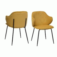 SalesFever Fauteuil | Ensemble de 2 | Tissu texturé | L 54 x P 55 x H 83 cm | Or - doré multi-matériau 395806 SalesFever Fauteuil | Ensemble de 2 | Tissu texturé | L 54 x P 55 x H 83 cm | Or - doré multi-matériau 395806